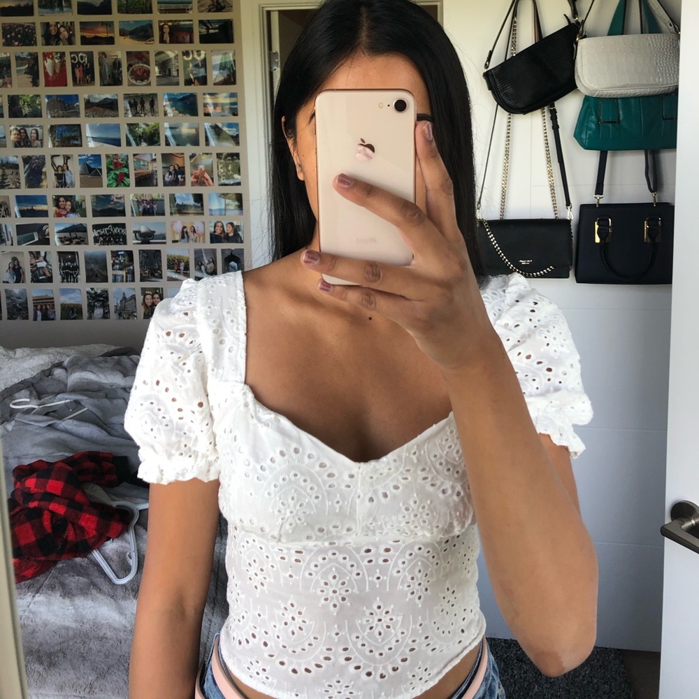 Sweetheart neck blouse